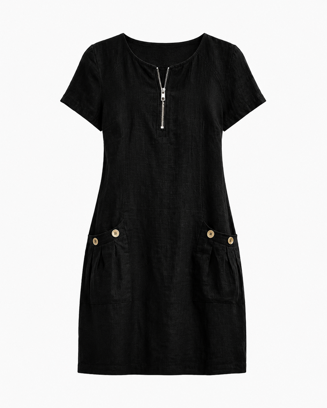 Vestido de algodón con cremallera