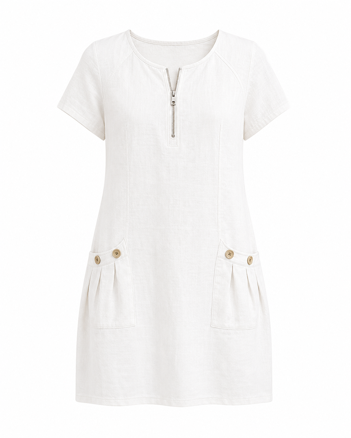 Vestido de algodón con cremallera